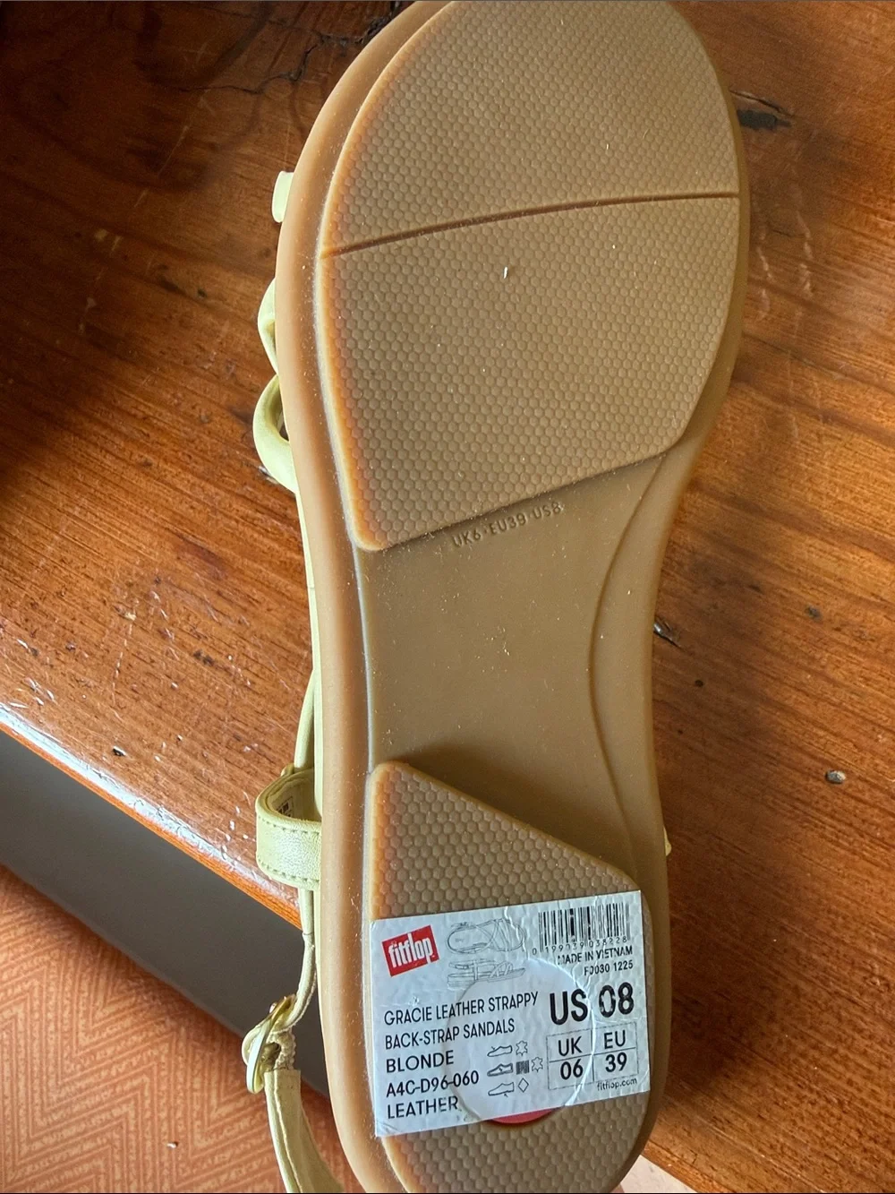 Fitflop Blond Gracie Leather Strappy Backstrap Sandals